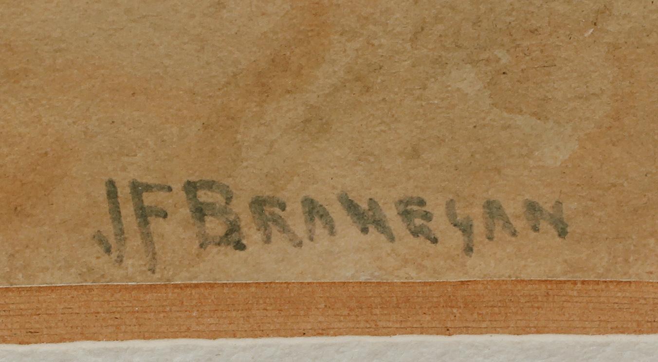 JOHN FRANCIS BRANEGAN, akvarell, signerad.