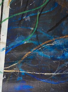 Steven Sorman, oil and mixed media on canvas, signed and dated 1987.