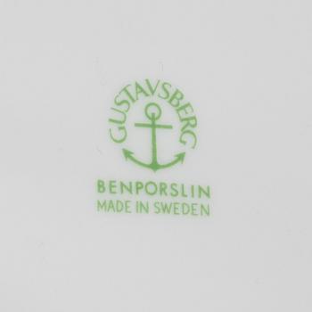 A 59-piece porcelain service produced by Gustavsberg for the Royal Swedish Yacht Club.