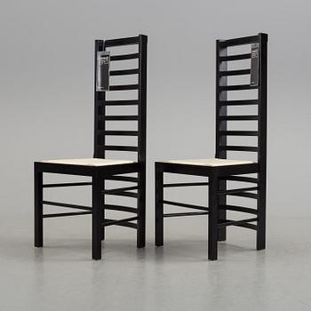 CHARLES RENNIE MACKINTOSH, stol, "Willow 2", Cassina, formgiven 1904, 1970-tal.