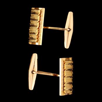 MANSCHETTKNAPPAR, 18k guld, Frankrike. Vikt 13g.
