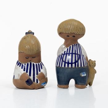 Lisa Larson, Two figurines, “Larsons ungar”, Gustavsberg.