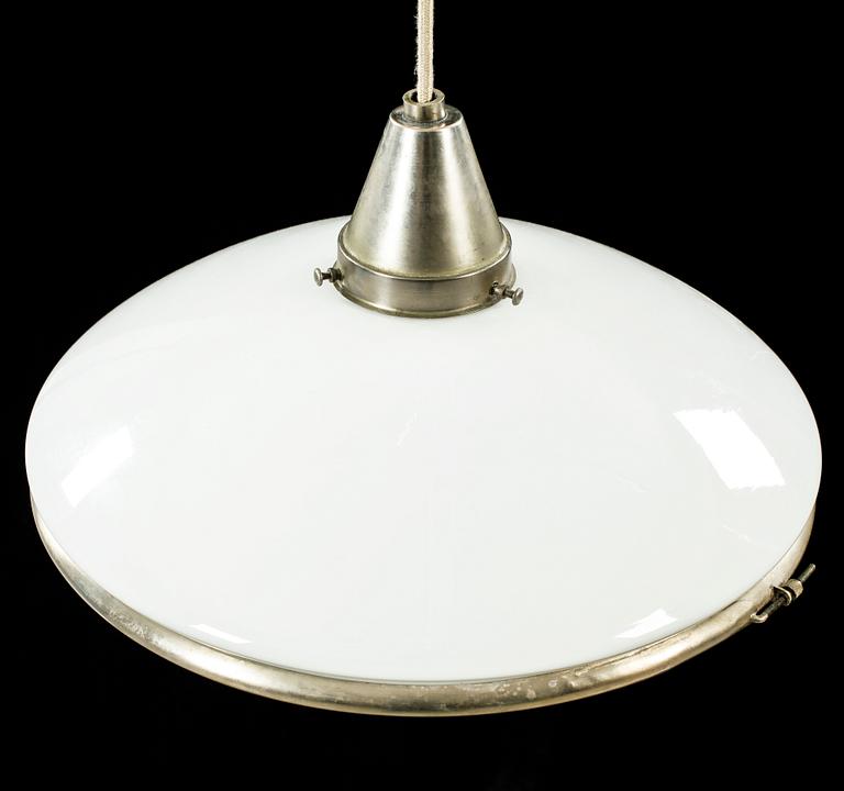 A 1930s ceiling lamp, the height of the shade is ca 23 cm.