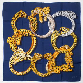 Cartier, a twill silk scarf.