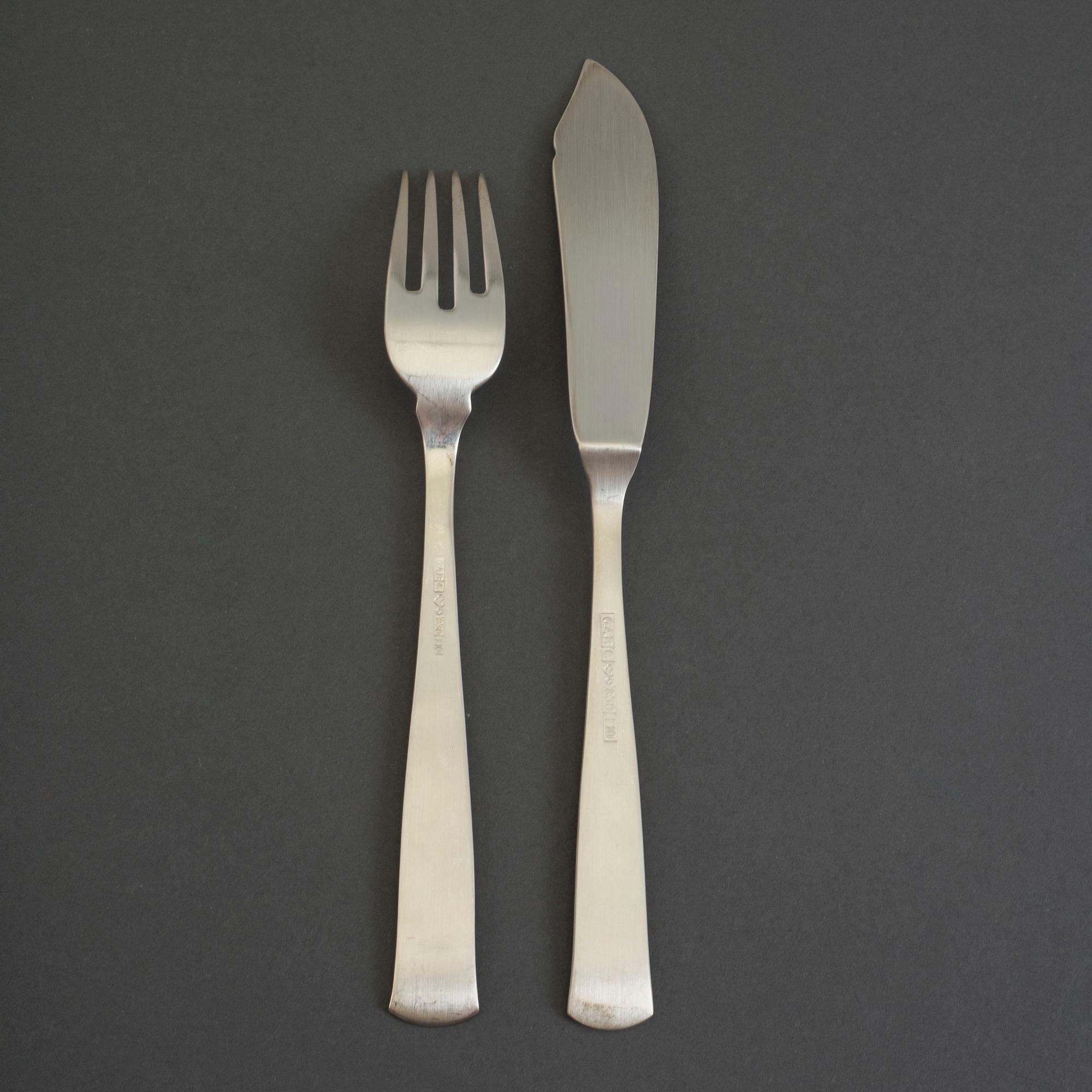 16 pcs silver cutlery by Jacob Ängman, for GAB, 1980's.