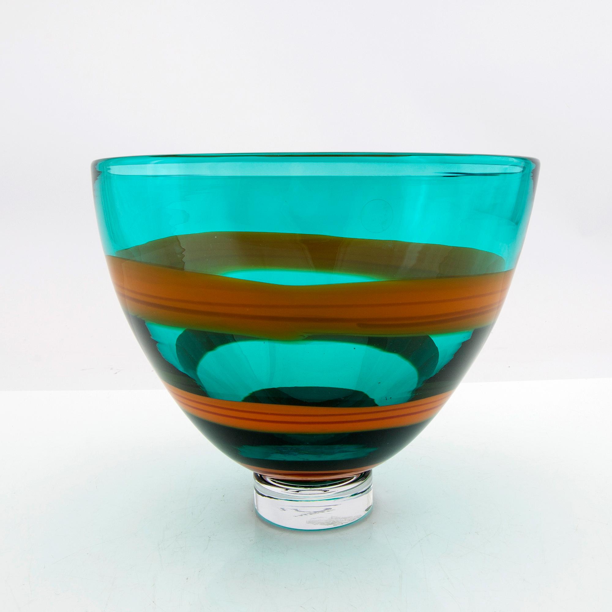 Berit Johansson, bowl signed, Salviati.