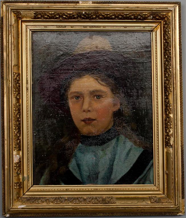 NINA AHLSTEDT, Olja på duk limmad på skiva, ej signerad.