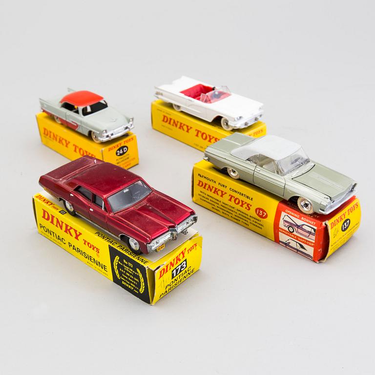 A lot of 8 Dinky Toys cars, England and France, 1950/60s.