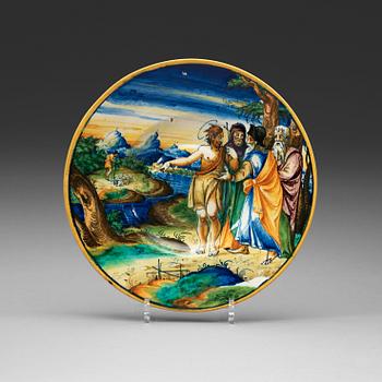 1533. A Maiolica dish, probably Urbino 16th/17th Century.