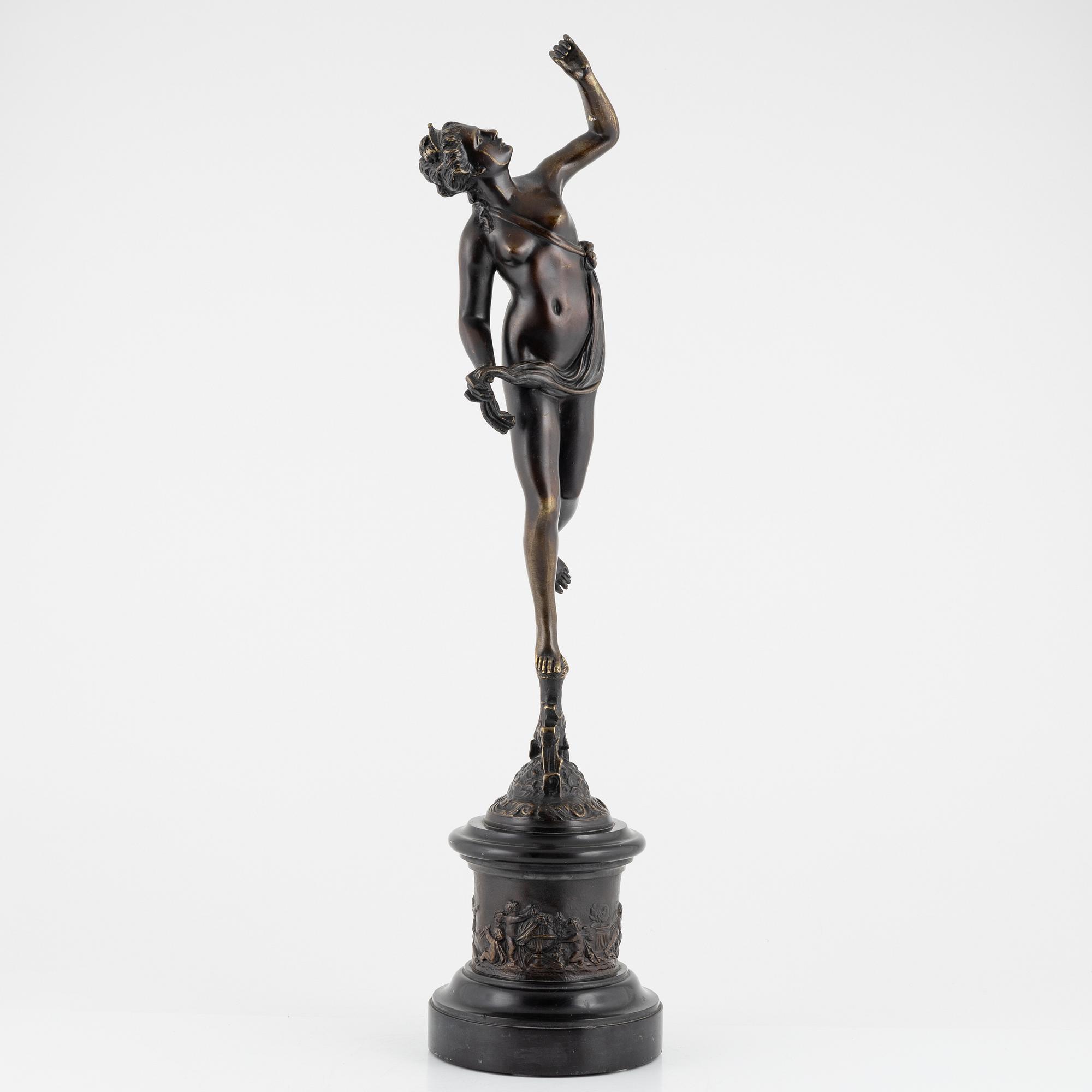 Giambologna, efter, skulptur, brons, signerad.