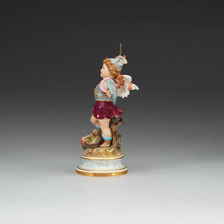 An allegorical Meissen figure, 19th Century.