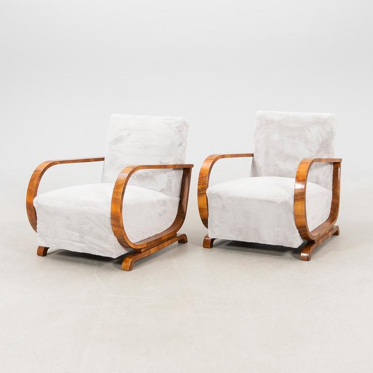 Armchairs, a pair of Art Deco, first half of the 20th century.