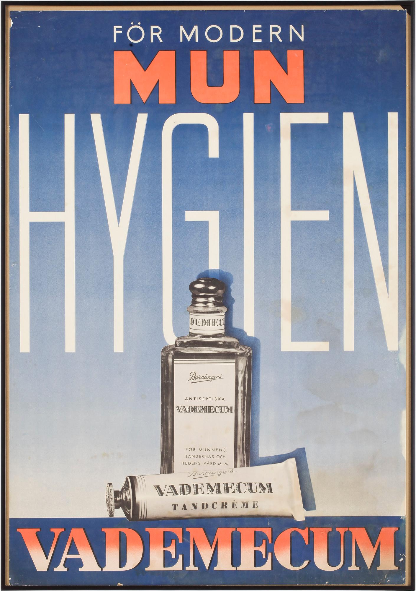 REKLAMAFFISCH, Vademecum, 1900-talets första hälft.