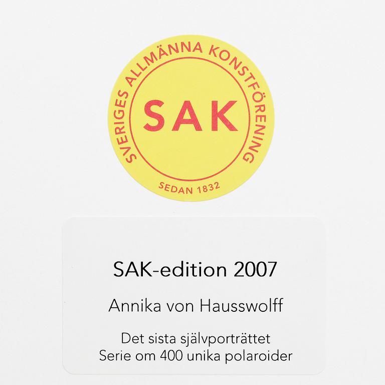 ANNIKA VON HAUSSWOLFF, polaroidfotografi, SAK-edition 2007, signerad á tergo.