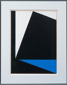 Lars-Gunnar Nordström, COMPOSITION WITH BLACK, WHITE AND BLUE.