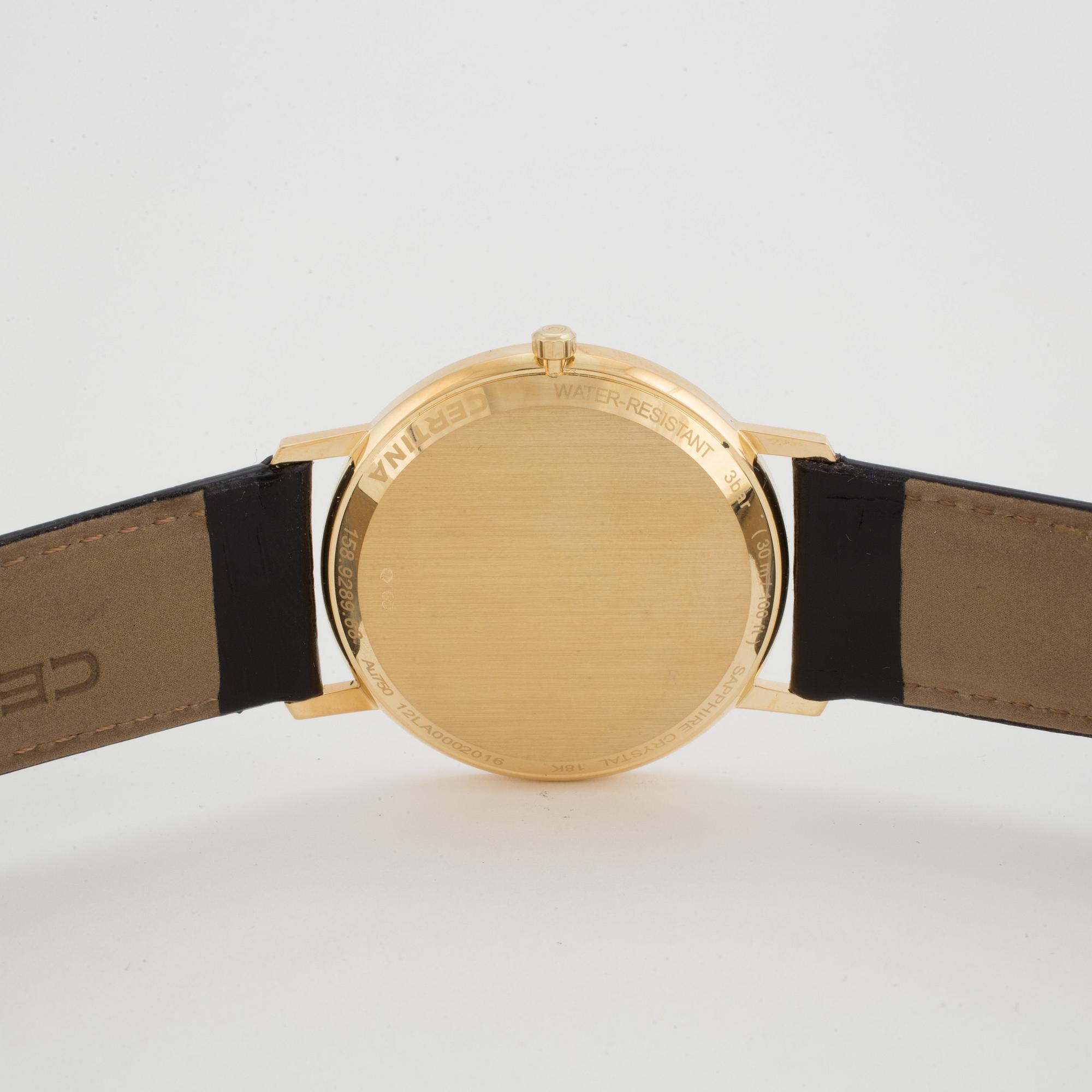 CERTINA, wristwatch, 33,5 mm, 18K gold,