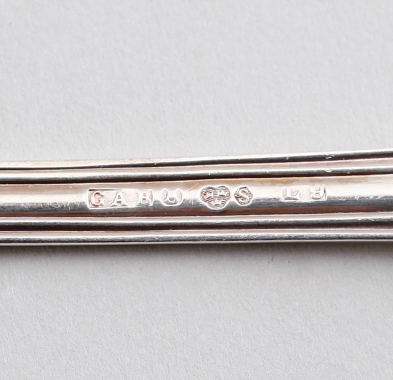 BORDSSKEDAR, 12 st, silver,"Olga", GAB, Stockholm 1960-tal. Vikt ca 584 gram.