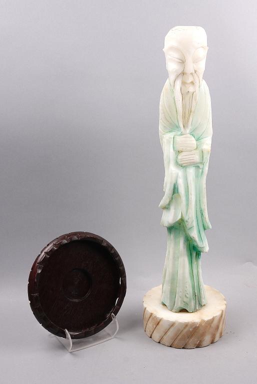 STATYETT, soapstone, Kina, 1900-tal.