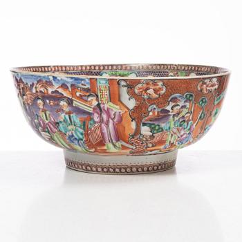 Bålskål, mandarinporslin, Kina, Qianlong (1736-95).