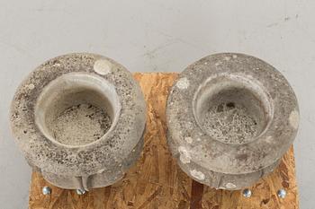 TWO GARDEN URNS.