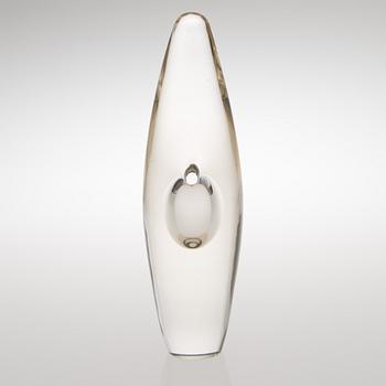 TIMO SARPANEVA, GLASSKULPTUR. Orkidé. Signerad Timo Sarpaneva Iittala -3568.
