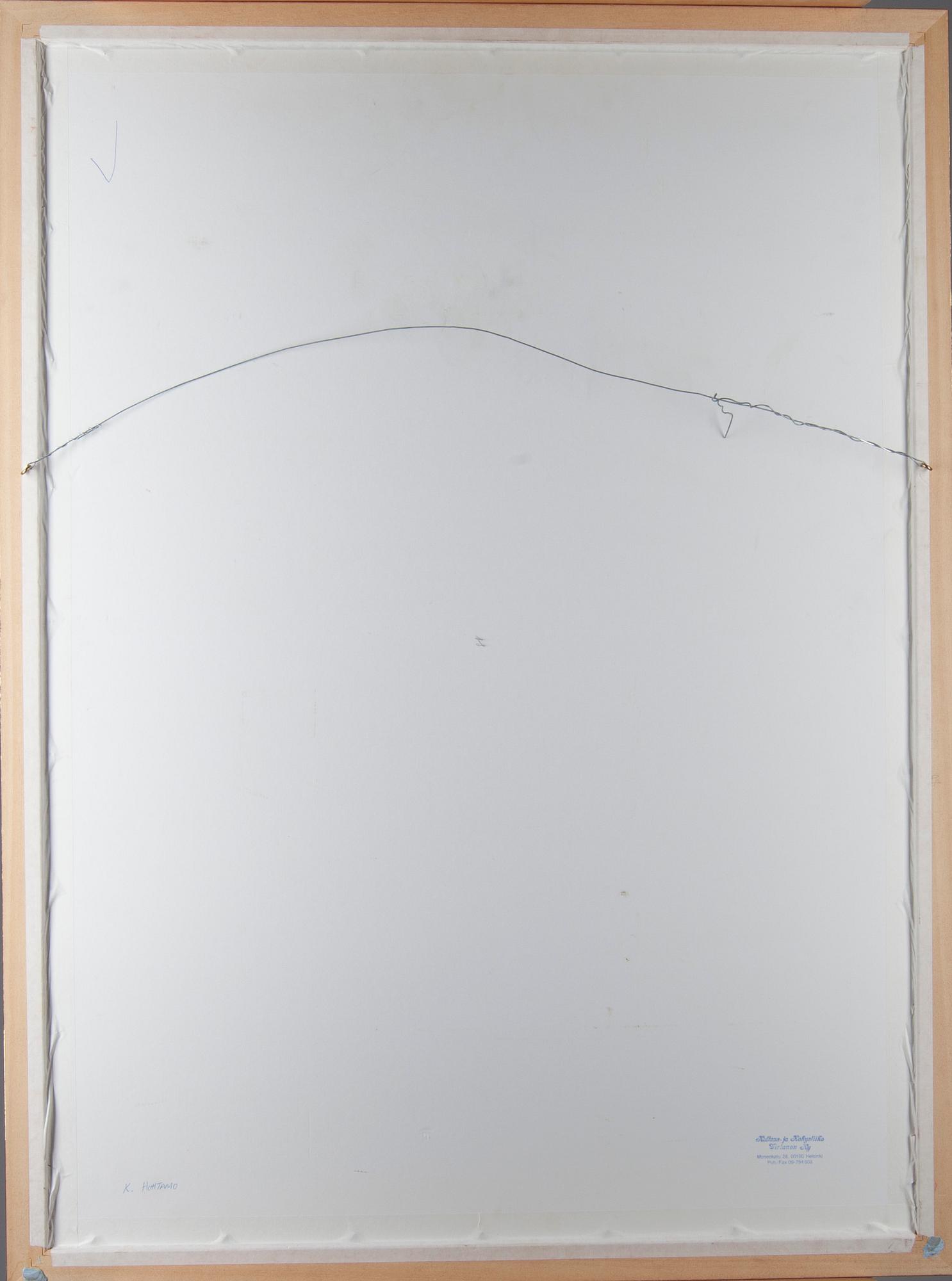 KARI HUHTAMO, litografi, signerad och daterad IX/XXV, 1991.