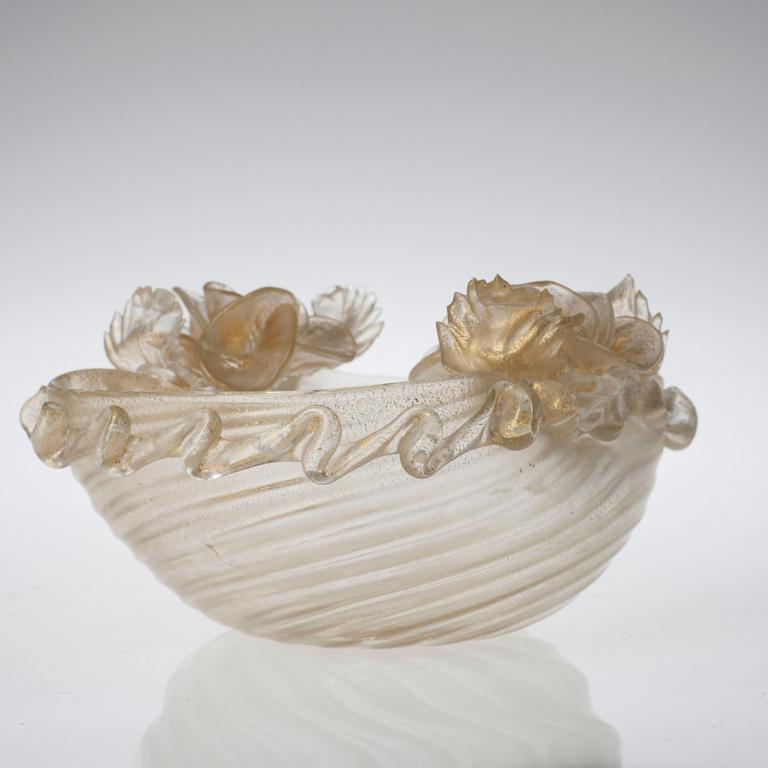 SKÅL, glas, Murano, Italien 1900-talets senare hälft.