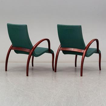 MARKKU PAKKANEN, a pair of 'Harlekiini' easy chairs, Asko, late 20th Century.