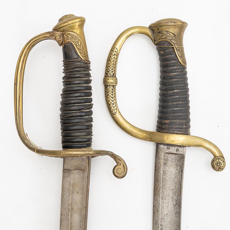 Two French sabres,  early 19th century.