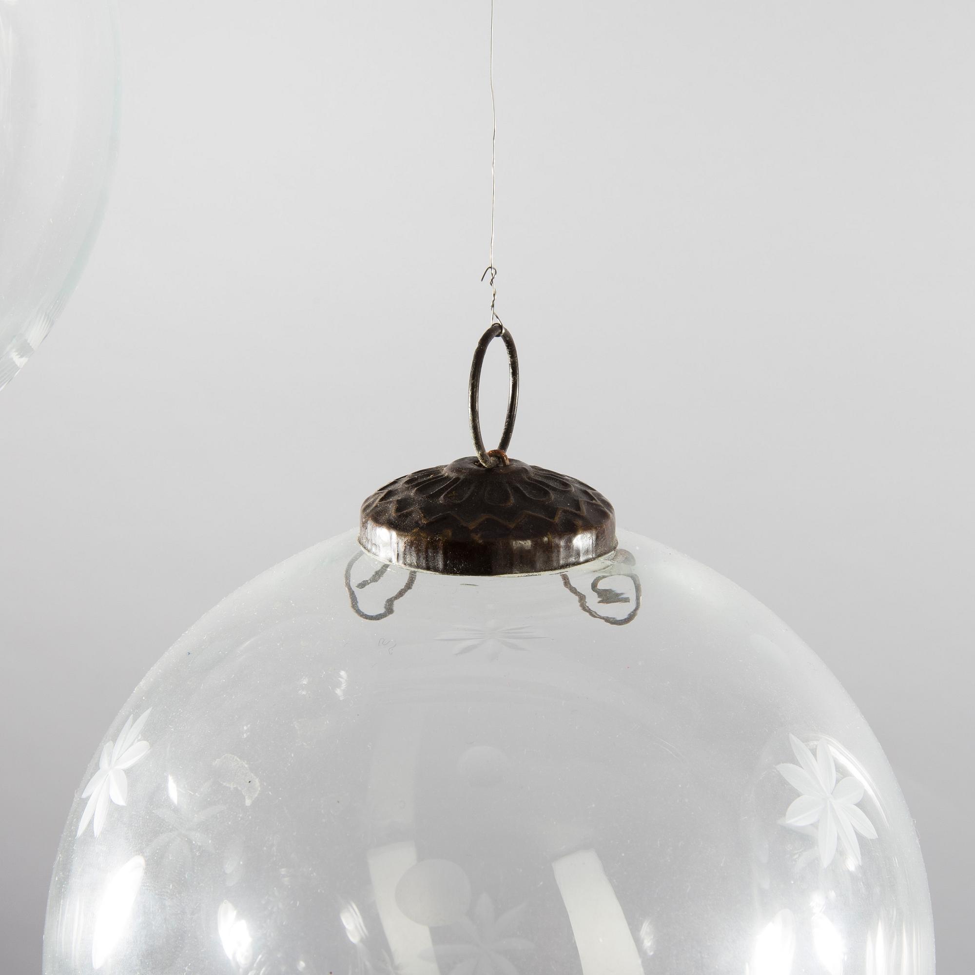 JULGRANSKULOR, 4 st, glas, 1900-tal.