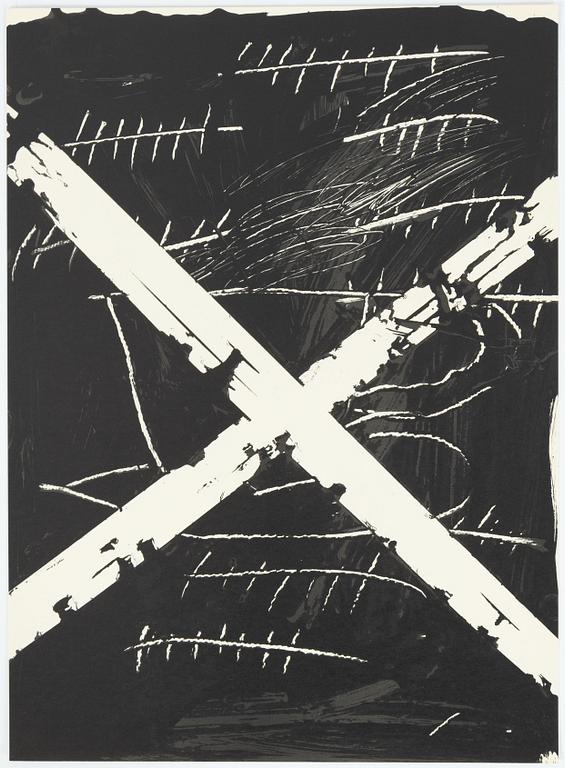 Antoni Tàpies, book with lithographs, poems by Shuzo Takiguchi, publised by Poligrafa, Barcelona 1975, signed, H.C.