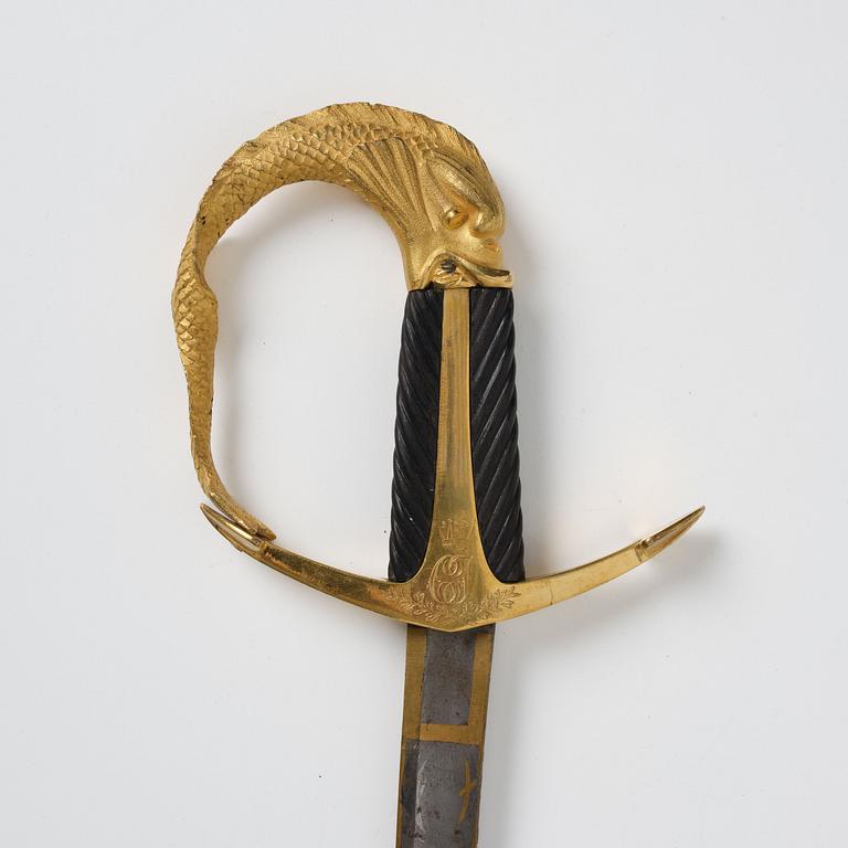 A Swedish Naval Officer's sabre of Honour, given by crown prince Carl Johan around 1815.
