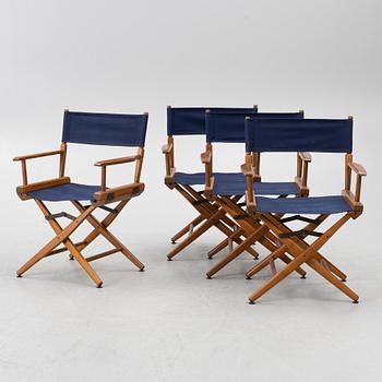 Regissörsstolar, 4 st, samt brickbord, Telami, Italien.