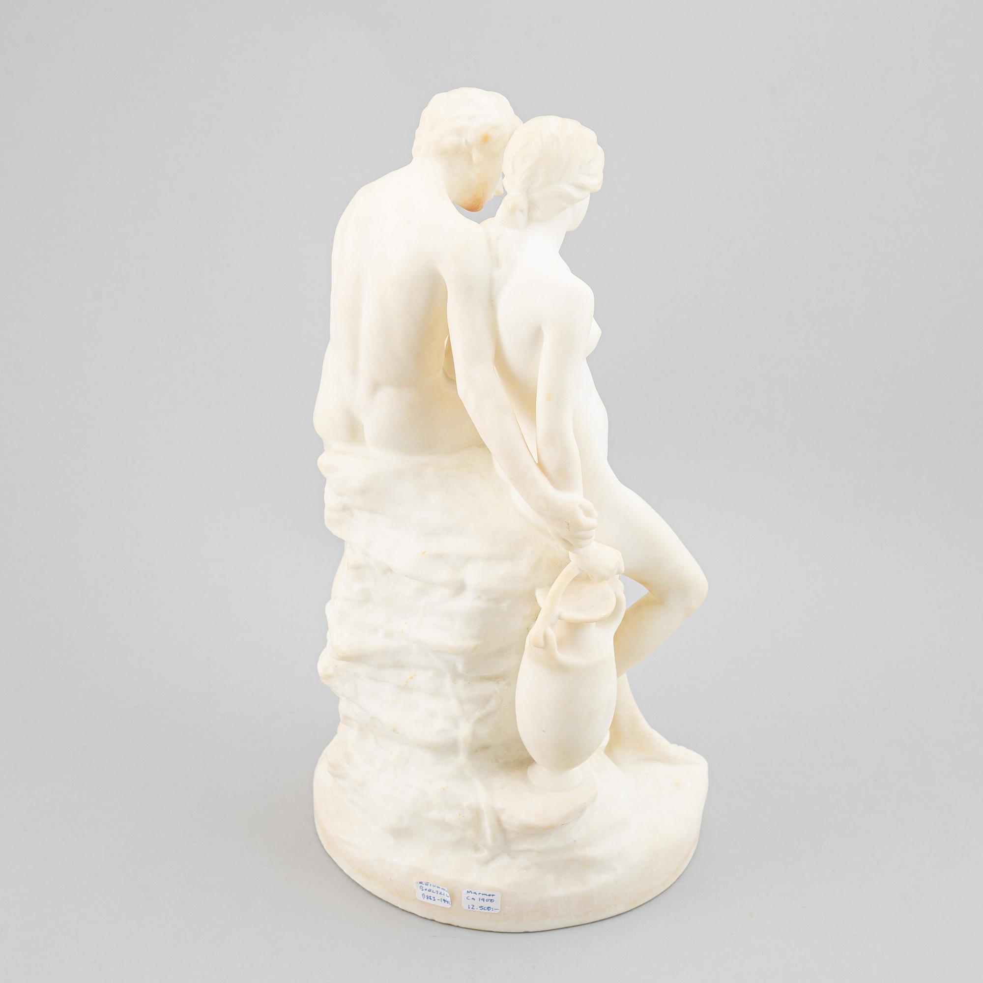 REINHOLD BÖLTZIG, skulptur. Signerad. Marmor, höjd 37 cm.