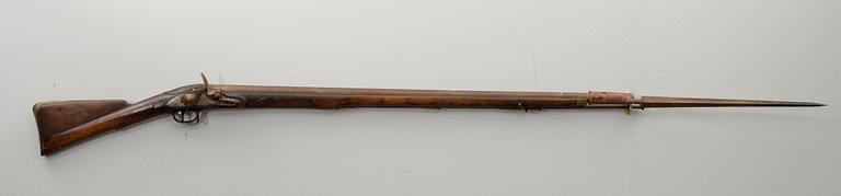 FLINTLÅSGEVÄR, Tower, 1800-tal, märkt Gregorius Rex.