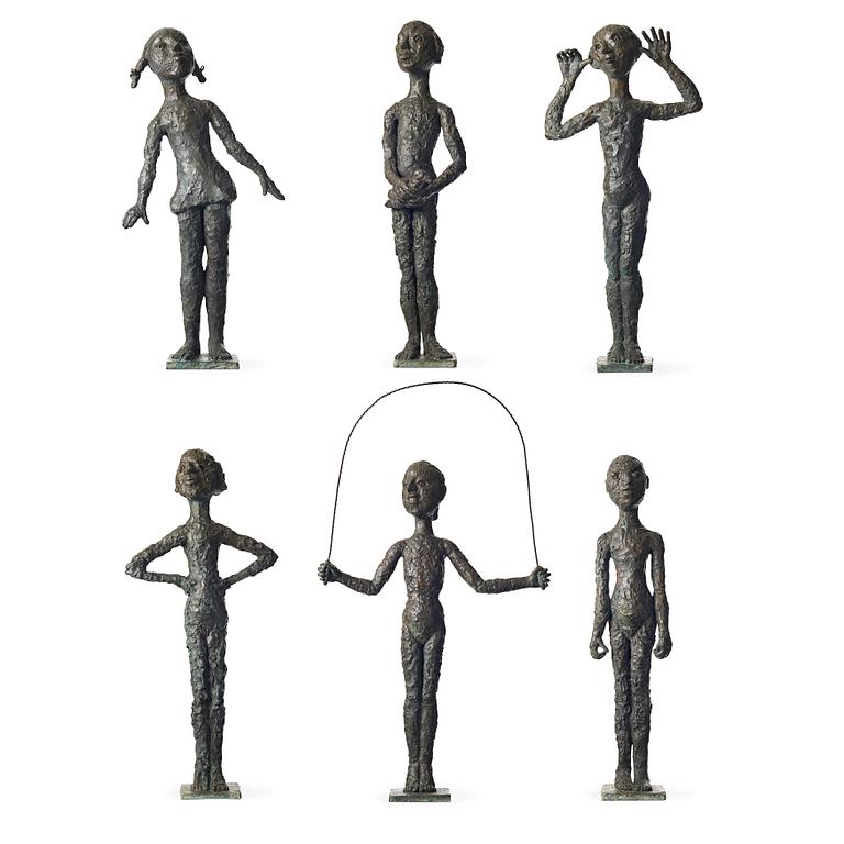 Lena Cronqvist, Skulpturgrupp, 6 st.