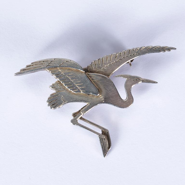 BROSCH, sterlingsilver, Wiwen Nilsson, Lund, 1973.