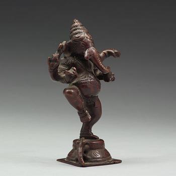 A bronze figure of Ganesha, India, 20th Century.