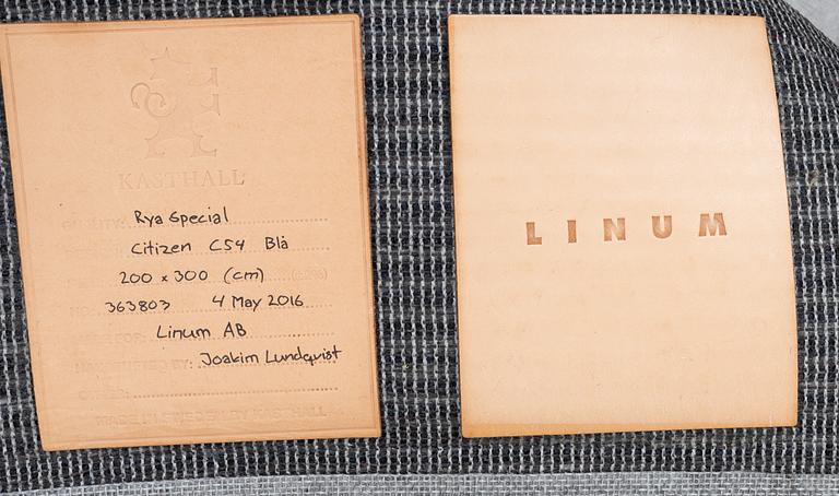 Joakim Lundqvist, matta, "Rya special" handtuftad, Kasthall / Linum, ca 297 x 197 cm.