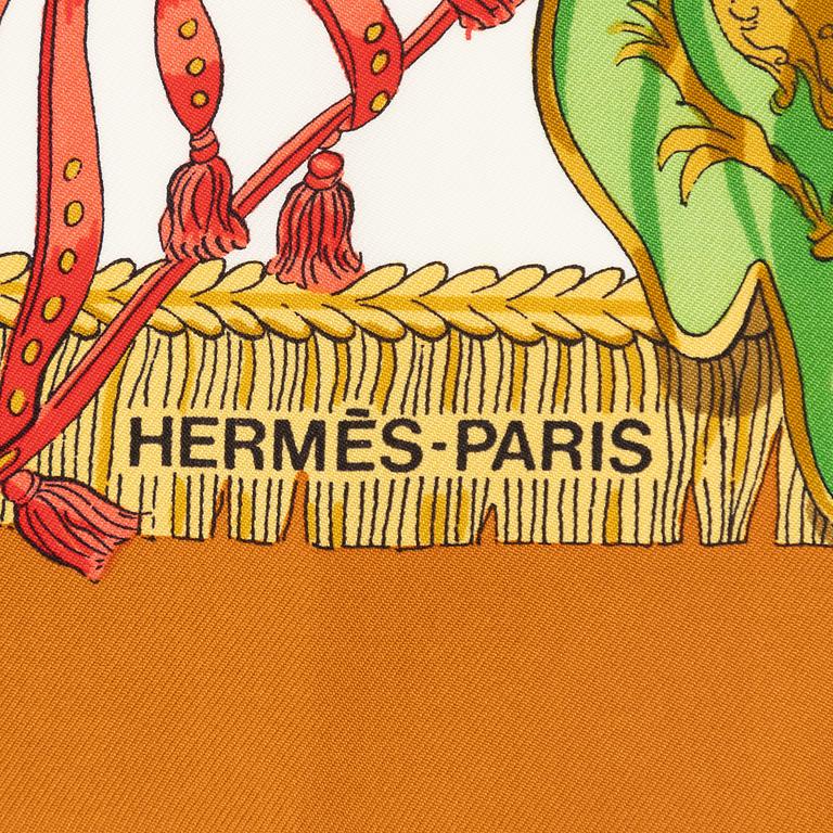 Hermès, scarf, "Caparaçons de la France et de l'Inde".