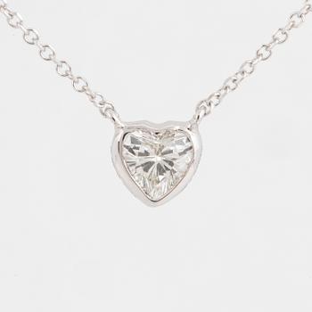 Heart shaped diamond necklace.