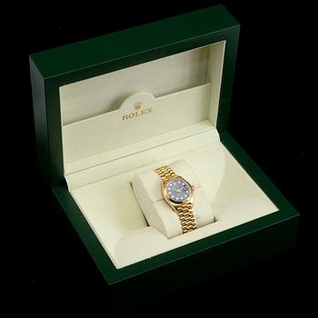 A LADIES WRIST WATCH, Rolex oyster perpetual datejust. Superlative chronometer officially certified.
