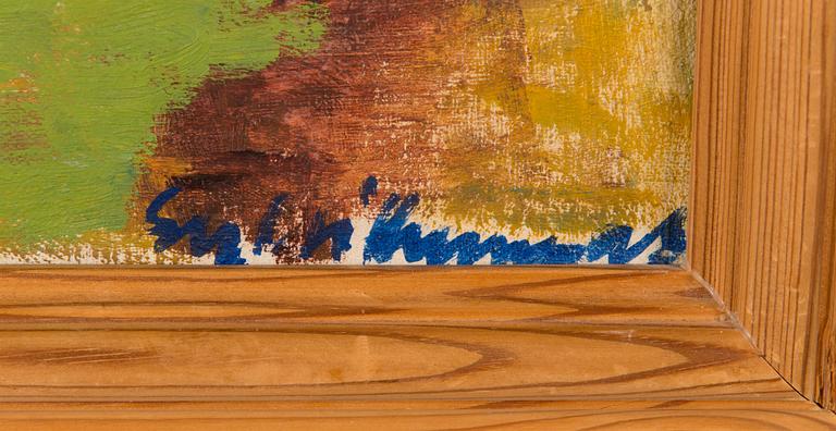 Sylvi Kunnas-Vehmas, öljy kankaalle, signeerattu.