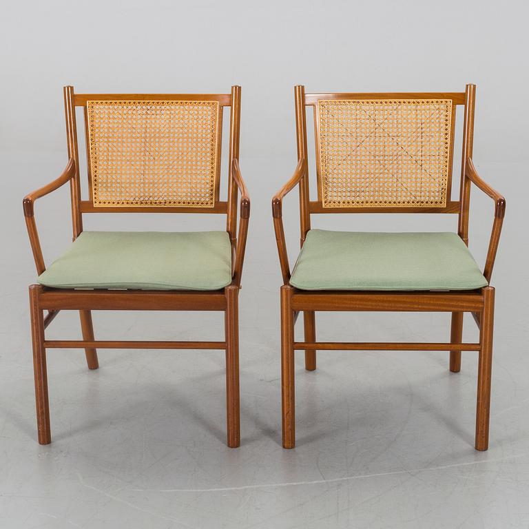 OLE WANSCHER,  a pair of armchairs "PJ 301" later part of the 20th century.