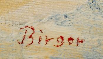 BIRGER BIRGER-ERICSON, olja på pannå, signerad.
