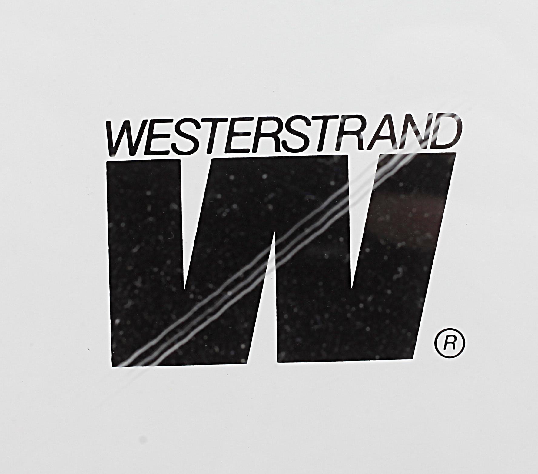 INDUSTRIKLOCKA, metall och plast, Westerstrand, 1900-talets andra hälft.