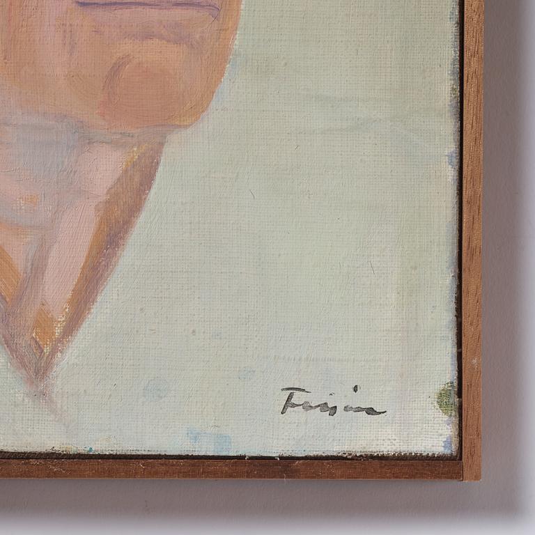 Vera Frisén, oil on relined canvas, signed.