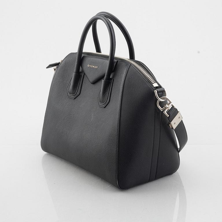 Givenchy, A black "Antigona" leather bag.