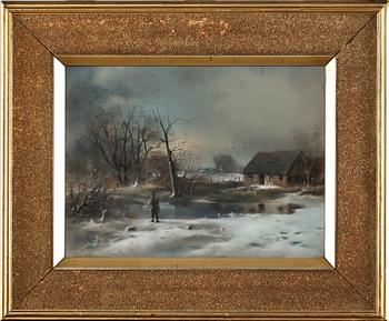 OKÄND KONSTNÄR, pastell, omkring 1900.