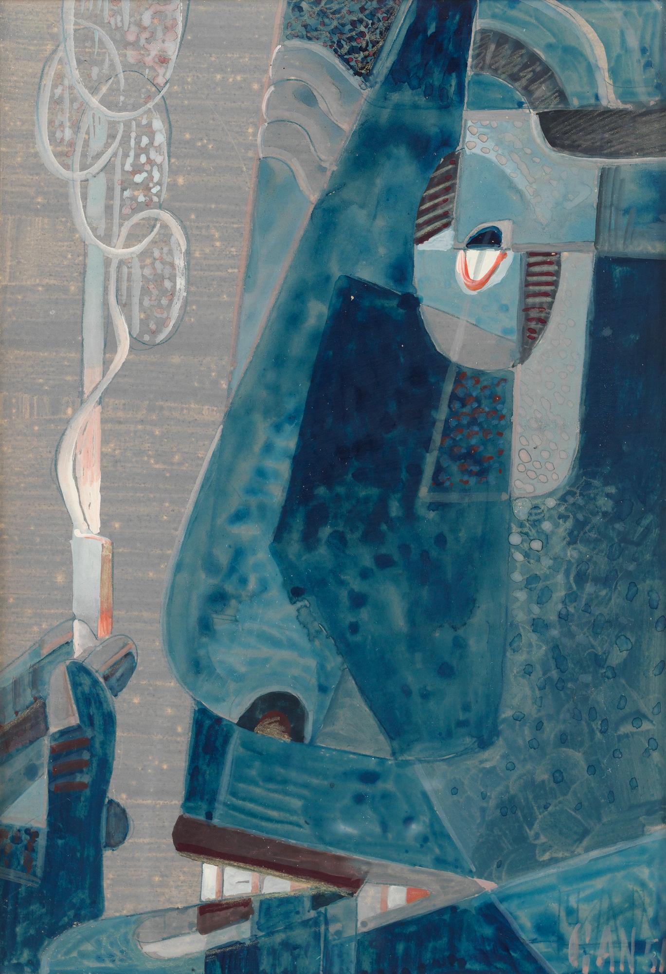 Gösta Adrian-Nilsson, Blått huvud (Blue head).